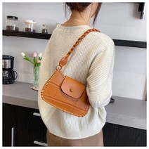 수지네작업실 가죽가방 DIY 미니숄더백 퀼트 만들기 국내 배송 가죽공예, 미니숄더백 브라운, 1개