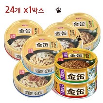 아이시아 금관 오리지널 캔 고양이 간식, 24개, 참치+가다랑어포