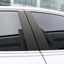 USK 아우디 A6 C8 실외 드레스업 B필러 기둥 카본랩핑 데칼스티커 필름 기스 흠집방지 포인트 튜닝 DIY 악세사리, U_헤어라인블랙
