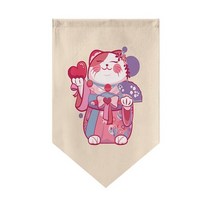 일본 삼각형 플래그 고양이 프린트 짧은 커튼 이자카야 입구 파티션 주방 레스토랑 출입구 장식 커튼, [01] 20x30cm, [01] Hook Loop, Triangle Curtain S7