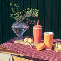 도자기 텀블러 400 도자기컵 세라믹텀블러 실리콘 빨래 뚜껑 세라믹머그 커플 선물용 명품텀블러, 네이비