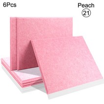 방음 부스 6 Pcs 사운드 흡수 소재 Acoust 절연 Absorcion 패널 도어 씰 스트립 홈 음악 스튜디오 벽, [01] Rectangle, [13] 21--Peach, [01] 0.8cm Medium Density