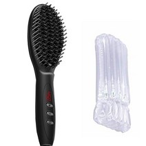 긴머리웨이브고데기 Electric Hair Straightener Brush LCD Heating Ionic Hot Comb Iron Anti Static Cera, 02 black not box_02 EU