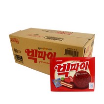 크라운 빅파이딸기 216g 12입 한박스 쿠키 비스켓 파이 과자할인 사무실간식 군인생일선물 유치원간식, 상세페이지 참조
