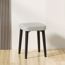 의자소프트백 의자 모던 심플 식탁 의자, 우아한 의자-순수한 검은 다리-기술 천 밝은 회색