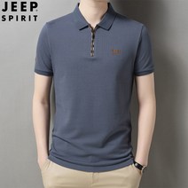 지프 스피릿 남성 티셔츠 반팔티 젊고 캐쥬얼 옷깃 티셔츠 반팔 남자 비즈니스 포지셔닝 짧은 소매 티셔츠 8532