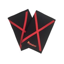 Roegadyn 7mm 크로스 네오프렌 품질 무릎 파워 스포츠 압축 무릎 슬리브 남여 서포터 슬개골아대, 빨간색, XL