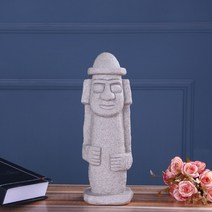 35cm 제주 돌하르방 감성소품 특산품 식당 석재상 제주돌하르방 민속품 돌조각 장식인형 개업, 사암