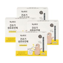 피부에순한 건조기시트 베이비코튼향 40매 4개 건조기 섬유유연제 드라이시트