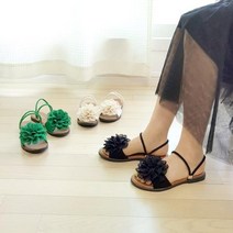 꽃장식 스트링 슬리퍼 샌들 2cm SH0012-666 슬리퍼 샌들 여성신발 여성슬리퍼 남여공용lucky;