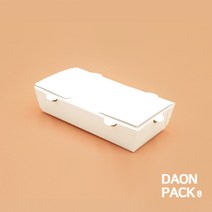 [무지 하늘 도시락 중] 일회용 종이트레이 김밥 분식 햄버거 샐러드 포장용기 / 1box 600개
