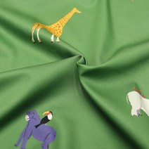 체리원단 / 면샤틴 - 동물원 (1007-22) 보들보들 피부가 좋아하는 원단