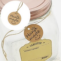 크라프트 포장택 100P 핸드메이드 상품택 종이택 가격표