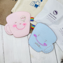 컵받침 티코스터 미소머그컵 2개세트 만들기 /환경보호/지구지키기/실 바늘 포함