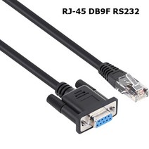 [키리베] RJ45 DB9F 시리얼 변환 케이블 1.8m 블랙