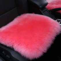 100% 천연 모피 호주 양모 자동차 시트 커버 유니버설 울 카시트 쿠션 겨울 따뜻한 자동차 좌석 커버, 핑크, 1개