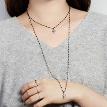 쁘흐브 팬던트 블랙스피넬 목걸이 여자 남자 명품