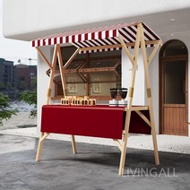 프리마켓매대 행사용 야시장 이동식 행사장 진열대 좌판대 플리마켓 가판대 판촉 접이식, 18 접이식  120x60x200 빨간색과 흰색 천장