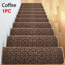 스티키 매트 체커보드 러그 호텔 계단 트레드 카펫 자체 접착 음소거 바닥 도어 단계 계단 미끄럼 방지 패드 보호 커버 패드 홈, 1개, 10-1 pc 20x76cm