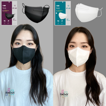 TAS 타스마스크 비말차단 대형 50매입 KF-AD 국산 새부리형마스크 귀안아픈마스크 화장안묻는마스크, 블랙 100매
