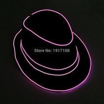 2021 플래시 파티 모자 할로윈 용품 축제 결혼식 웨딩 장식을 위한 빛나는 led 마스크 el 10 가지 색상 사용 가능, 핑크