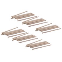 GHSHOP 60pcs 8mm X 200mm 공예 스틱 타워 취미 막대 발사 나무 목재 작업