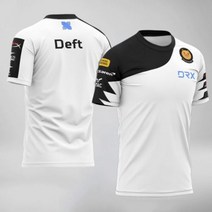 [해외] LOL 전자 스포츠 CK DRX 플레이어 저지 유니폼 팀 티셔츠 정 ID 팬 게임 T 셔츠 남성 여성 정 이름 티 셔츠, Deft 1 XXL