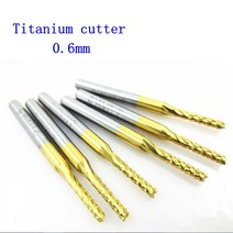 기리 드릴날 2.4mm 텅스텐 강철 티타늄 코팅 초경 엔드 밀 조각 비트 cnc pcb 로타리 드릴, 한개옵션0