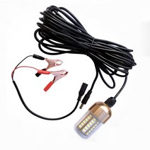 수중 낚시 라이트 12V 30W IP68 방수 야간 뗏목 보트 트랩 미끼 램프 녹색 롱 케이블 바다 호수, [03] Yellow, [01] 30W