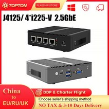 2022 새로운 방화벽 라우터 J4125 팬리스 2.5G 미니 PC 4 인텔 i225-V B3 2.5GbE Nics pfSense OPNsense VMware ESXi Proxmo, CN, 셀러론 N4000 + 유럽 연합, 16GB 램 512GB SSD