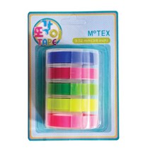 모텍스 또각이 리필 테이프 9mm 5p, 청색, 적색, 녹색, 노랑, 분홍, 2m
