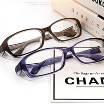 톡톡창고 꽃가루 방지 밀폐 안경 투명 뿔테 보호 안전 고글 비말 차단 데일리 보안경 안전 안경, 블루