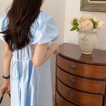 사각사각 하늘 원피스 휴양지 스퀘어넥원피스 심플한 오오티디 빅사이즈 태교여행 임산부옷
