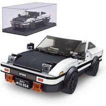 몰드 킹 AE86 아크릴 디스플레이 케이스가 있는 초기 D 장난감 자동차 빌딩 세트 수집 가능한 모델 블록 27013 팬과 어린이를 위한 멋진 시뮬레이션 조종석 스피드 레이싱 카, 예스86
