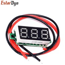 0.28 인치 2.5V-40V 미니 디지털 전압계 전압 테스터 미터 빨강/파랑/노랑/녹색 LED 스크린 30*10*8mm, [02] 파란