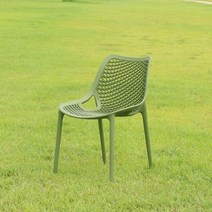 하늘창 허니콤체어 플라스틱 카페의자 테라스 야외의자 타공 펜션, 딥그린색상, 1개