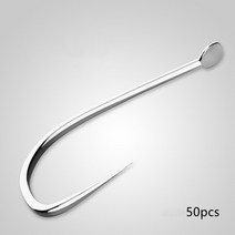훌치기바늘 후크 찌낚시채비 화이트 슬리브 피쉬 후크 탄소강 롱 핸들 가시 잉어 얇은 스트립 플랫