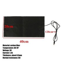 매트 패드 USB 열선 5V 섬유 히터 탄소 전기 난방 재킷 부드러운 쿠션 겨울 남자 조끼 의류 따뜻한 따뜻하게 유지, [16] As Pic Show, 사진으로 Show 16