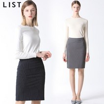 리스트 리스트 오피셜 핀 스트라이프 스커트