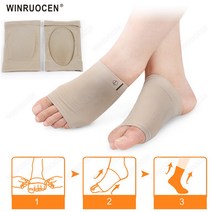 근저족막염 깔창 실리콘 아치지지 슬리브 발바닥 근막 염 발 받침대 플랫 피트 편안한 양말 완화 정형 안창