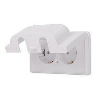 제일전기 디아트 화이트 방우콘센트 2구(가로형)