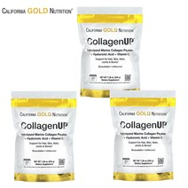 (3통) 캘리포니아골드뉴트리션 콜라겐 업 206g 해양 콜라겐 펩타이드 히알루론산 비타민C