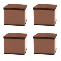 철물대장 가구 다리 높이조절발 초간단 접착, A-07.브라운 사각(중)(60x52mm)-4개