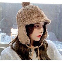 덴로 귀달이 털모자 양털 뽀글이 귀도리 군밤모자 겨울 방한 모자