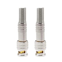 2PCS BNC 보안을위한 커넥터 CCTV 카메라 시스템 솔더리스 카메라 케이블 잭 쉬운 설치 BNC 커넥터, 2개