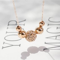 제이로사 14k 패밀리 미러볼 목걸이