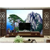 3d 방 벽 맞춤 벽화 부직포 고산 소나무 풍경 장식 그림 벽지 3 d, 01 custom size