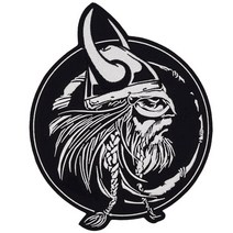 할리데이비슨 패치 용품 악세사리 black Warrior odin embroidered 바이커 패치 iron on for jeans clothes jacket 바이킹 배지