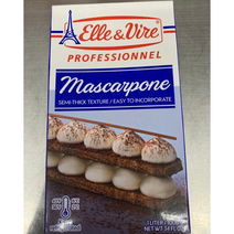 마스카포네크림치즈 엘르앤비르1kg12개세트, 단품