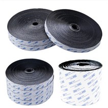 Strong Self Adhesive Hook loop Fastener Tape Nylon Sticker Magic Tape Adhesive with 3M Glue Sticker, [5] 110mm 1Meter, [2] White